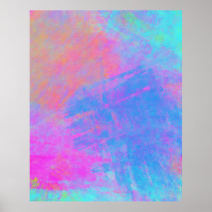 Bright Multifärgad Stänk Poster