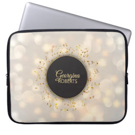 Bright Musik noter och anpassat namn Laptop sleeve