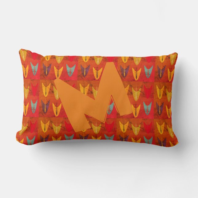 Bright Mysigt Mönster-Anpassningsbar Monogram Lumbarkudde (Framsida)