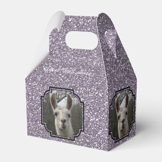 Bright N Sparkling Llama in Smokey Lavender Presentaskar (Framsidan Sidan)