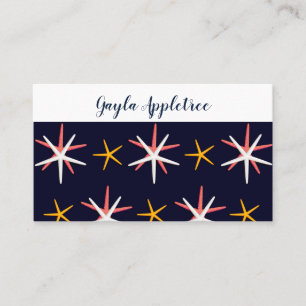 Bright Nautical Starfish Professionell Visitkort