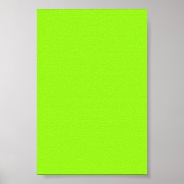 Bright Neon Chartreuse Gree Background på en Poste Poster (Framsidan)