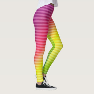 Bright neon fluorescerande gradient reginbow ombre leggings
