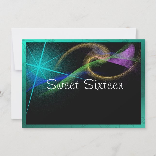 Bright Neon, Gnistra, Sweet sixteen Inbjudningar (Framsida)