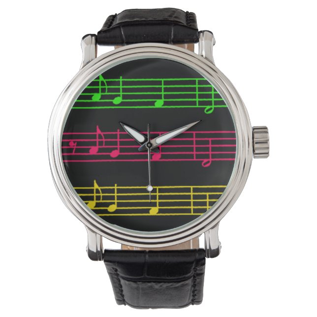 Bright Neon Notes - Se Armbandsur (Framsida)