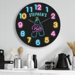 Bright Neon Personlig Beer Pub Stor Klocka<br><div class="desc">Stor lås av Bright Neon Personlig Beer Pub</div>