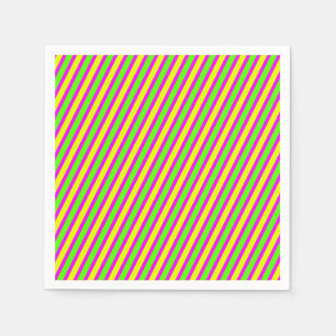 Bright Neon Rand Pappersservett
