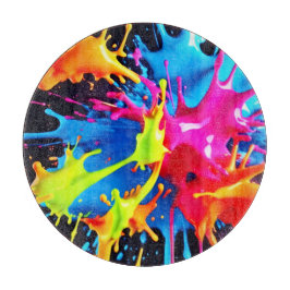 Bright Neon Stänk i Abstrakt Art