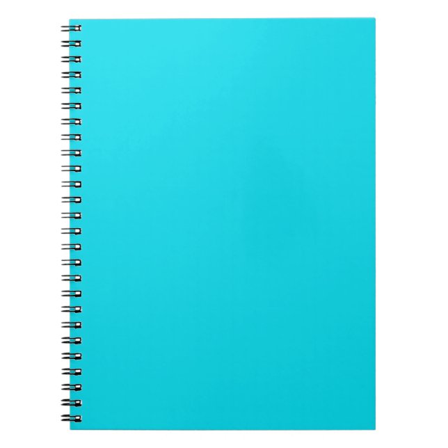 Bright Neon Teal Blue - bärbar dator Anteckningsbok (Framsidan)
