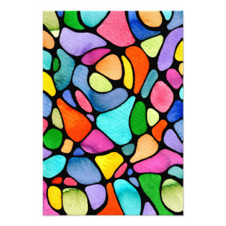 Bright Neurografisk vattenfärgsbild Fototryck