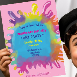 Bright och färglöst jävel spelar ungar i party inbjudningar