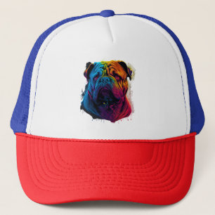 Bright och Fluffy Chinese Shar Pei hund, Shar-Pei Keps