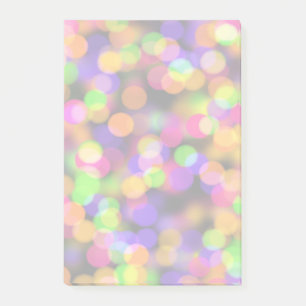 Bright och mousserande Ljus Bokeh Background Post-it Block