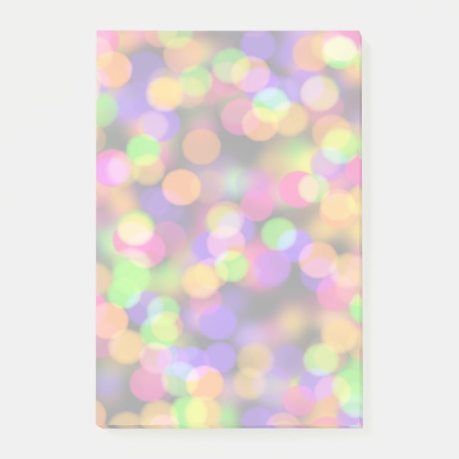Bright och mousserande Ljus Bokeh Background Post-it Block (Framsida)