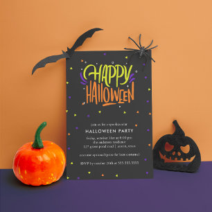 Bright och Roligt Halloween Firande Inbjudningar