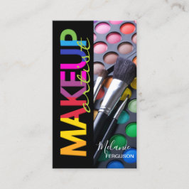Bright- och Roligt Makeup-palett med penslar MUA Visitkort