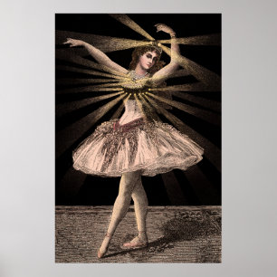 Bright och Shiny Ballerina Poster Skriv ut
