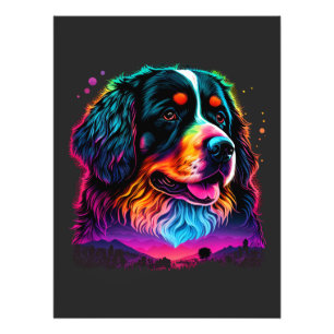 Bright och vackert Bernese Mountain Hund Fototryck
