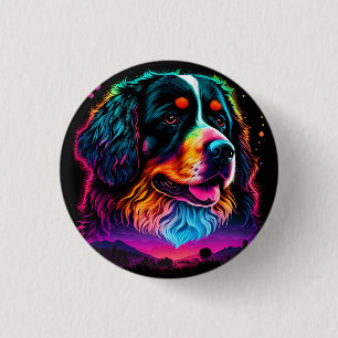 Bright och vackert Bernese Mountain Hund Knapp