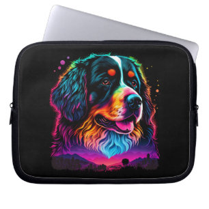 Bright och vackert Bernese Mountain Hund Laptop Fodral