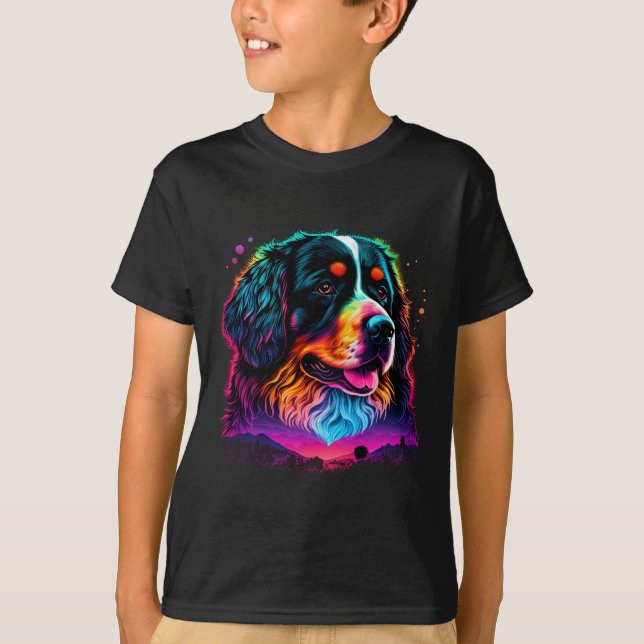 Bright och vackert Bernese Mountain Hund T Shirt (Framsida)