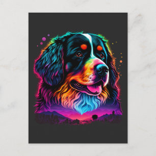 Bright och vackert Bernese Mountain Hund Vykort