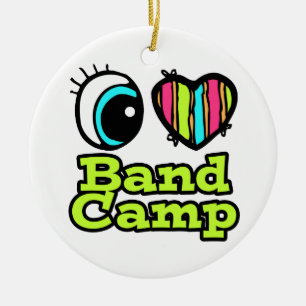 Bright Öga Heart I Kärlek Band Camp Julgransprydnad Keramik