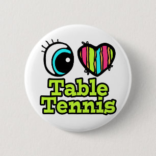 Bright Öga Heart I Kärlek Bord Tennis Knapp