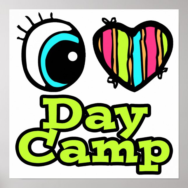 Bright Öga Heart I Kärlek Day Camp Poster (Framsidan)