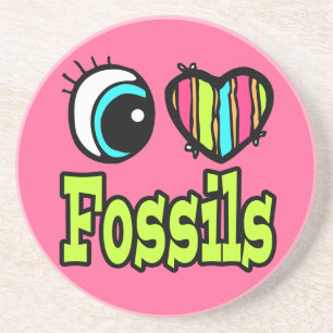 Bright Öga Heart I Kärlek Fossils Underlägg