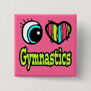 Bright Öga Heart I Kärlek Gymnastics Knapp