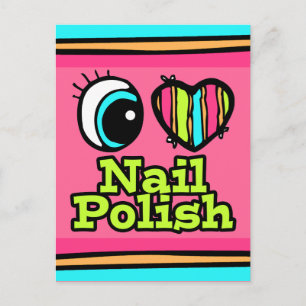 Bright Öga Heart I Kärlek Nagel polska Vykort