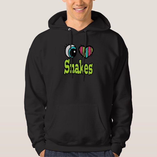 Bright Öga Heart I Kärlek ormar Hoodie (Framsida)