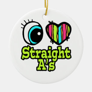 Bright Öga Heart I Kärlek Rak så  som Julgransprydnad Keramik