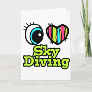 Bright Öga Heart I Kärlek Skydiving Kort