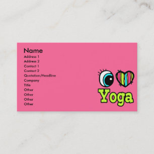 Bright Öga Heart I Kärlek Yoga Visitkort