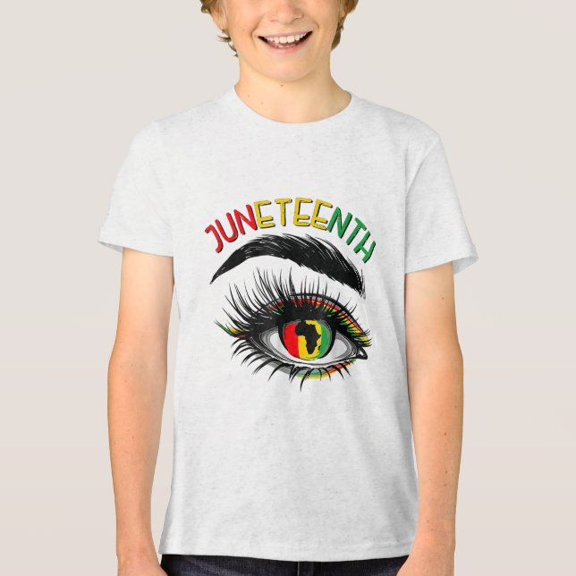 Bright Ögon Junetelfte Öga African American Womens T Shirt (Framsida)