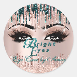 Bright Ögon Project for Amoy Drives Glitter 9 Runt Klistermärke