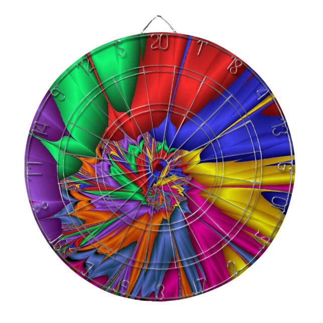 Bright One Fractal Spiral Dart Board Darttavla (Framsidan)