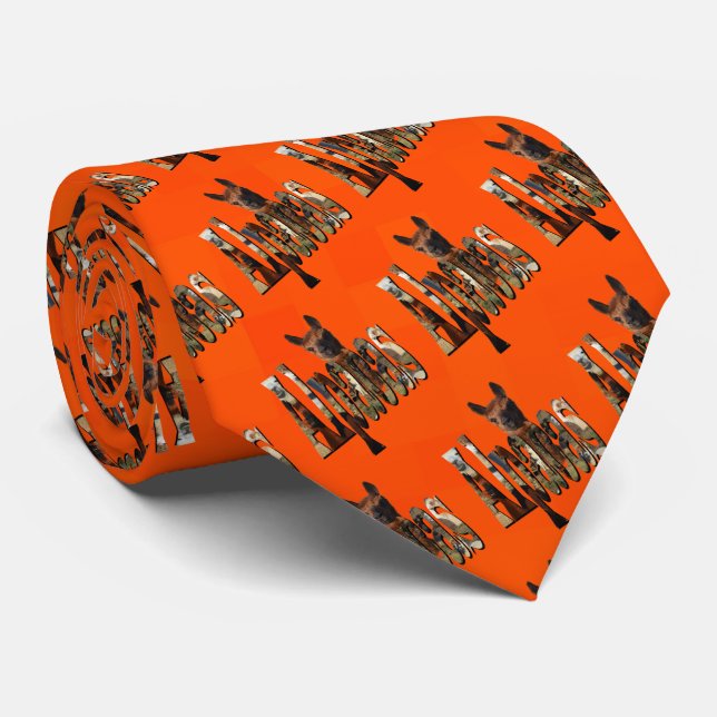 Bright Orange Alpaca, Neck Tie Slips (Rullad)