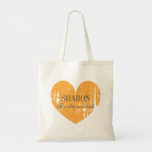 Bright orange bröllop tote bags tygkasse