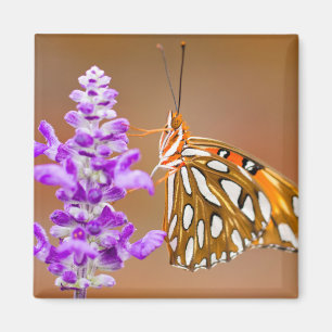 Bright Orange Bukt Fritillary Butterfly Magnet
