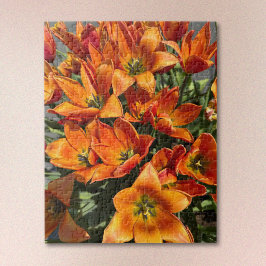 Bright Orange Calypso Tulip Jigsaw Puzzle Pussel