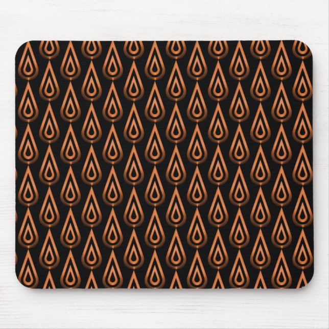 Bright Orange Flickering Flames Mousepad Musmatta (Framsidan)