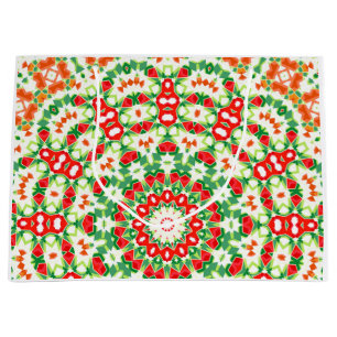Bright Orange Grönt Fashionable Bandana Shawl