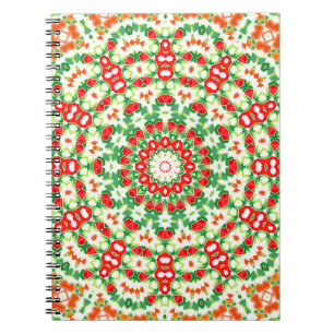 Bright Orange Grönt Fashionable Bandana Shawl Anteckningsbok
