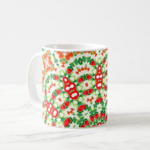 Bright Orange Grönt Fashionable Bandana Shawl Kaffemugg