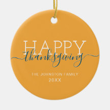 Bright orange Happy thanksgiving
