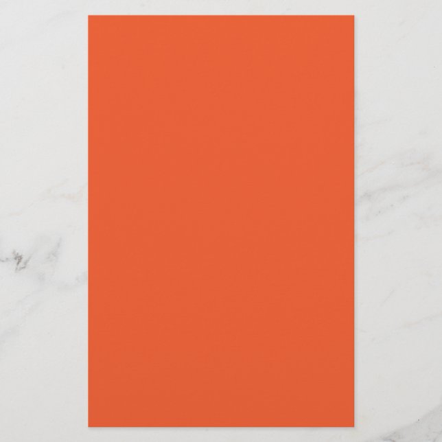 Bright Orange Minimalist Solid Background Brevpapper (Framsida)