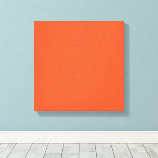 Bright Orange Minimalist Solid Background Canvastryck (Insitu (trägolv))